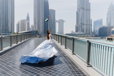 Flying dress photoshoot Dubai